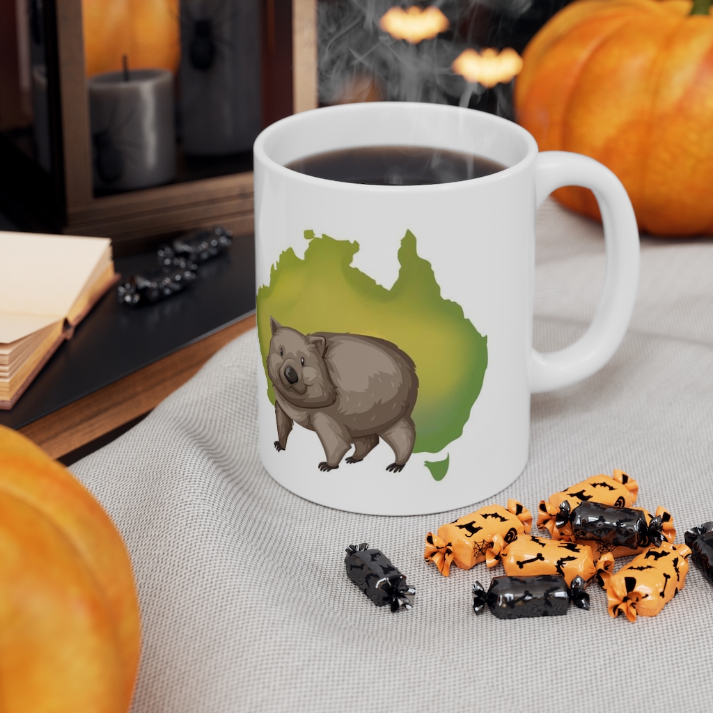 Printed Ceramic Coffee Tea Cup Gift 11oz mug Wombat 